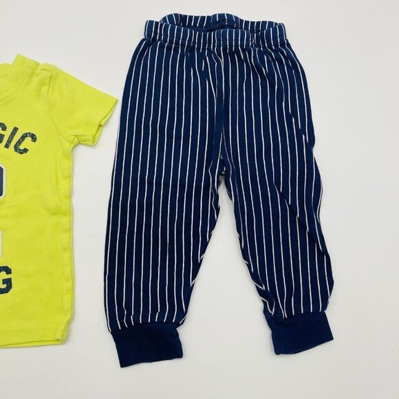 Crazy 8 Baseball Baby Boys 12-18 Months 2 Piece Short Sleeve Pajama Set 1851 - Picture 3 of 5